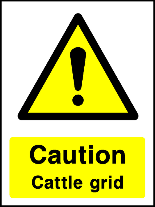 Caution Cattle Grid Countryside & Agriculture Signage - COUN0027