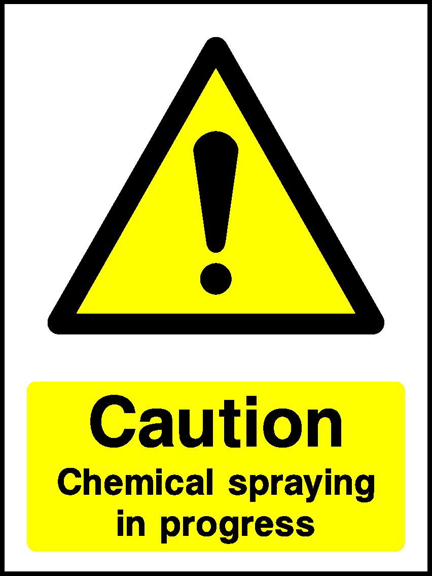 Caution Chemical Spraying In Progress Countryside & Agriculture Signage - COUN0048