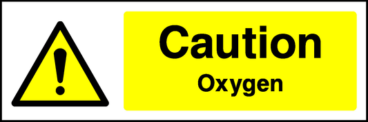 Caution Oxygen Warning Chemical Danger Signage - CHEM0030