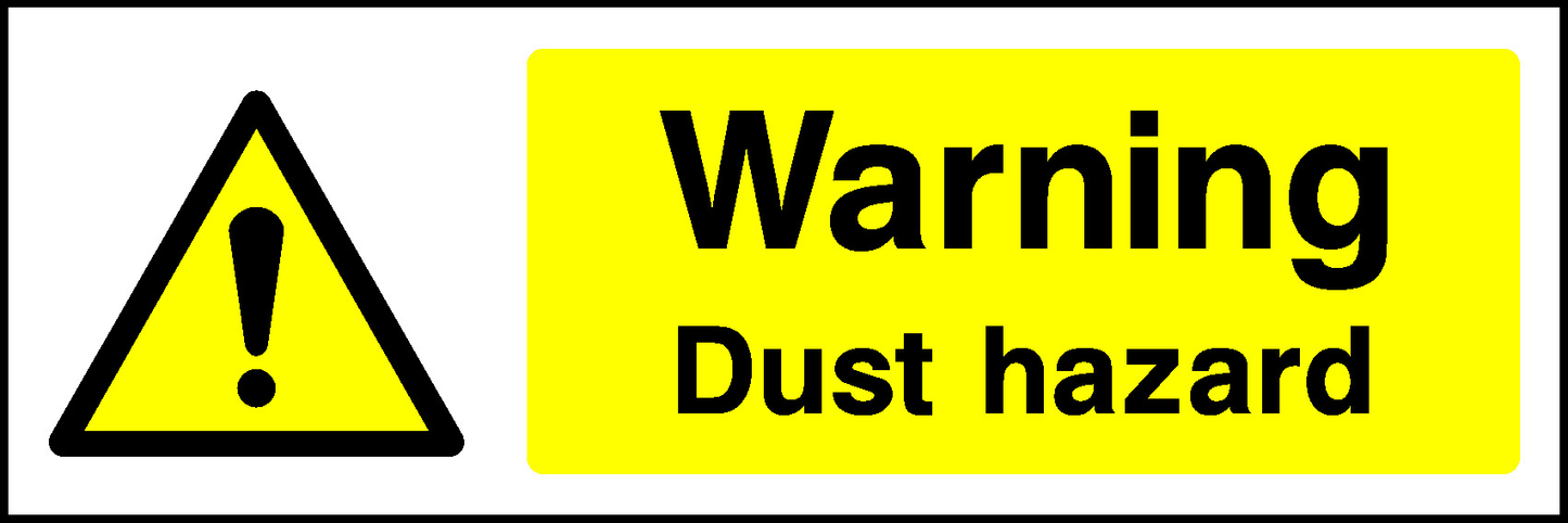 Warning Dust Hazard Warning Chemical Danger Signage - CHEM0026