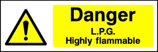 Danger L.P.G. Highly Flammable Warning Chemical Danger Signage - CHEM0024