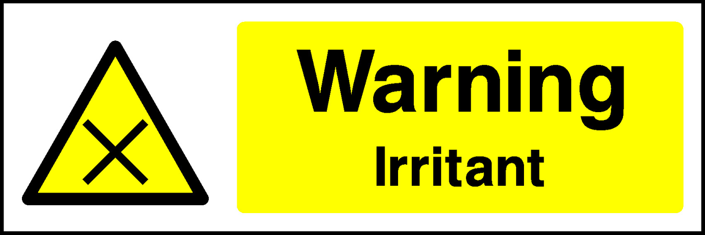 Warning Irritant Warning Chemical Danger Signage - CHEM0018