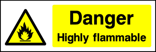 Danger Highly Flammable Warning Chemical Danger Signage - CHEM0039