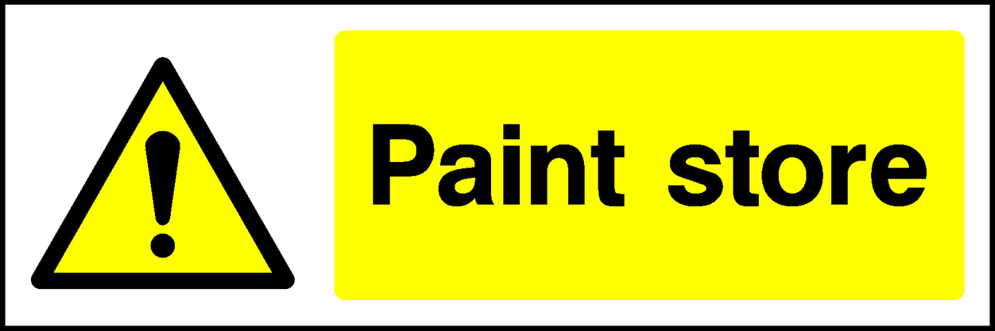 Paint Store Warning Chemical Danger Signage - CHEM0035