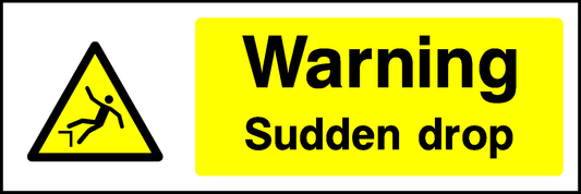 Warning Sudden Drop Construction-Signage - CONS0042