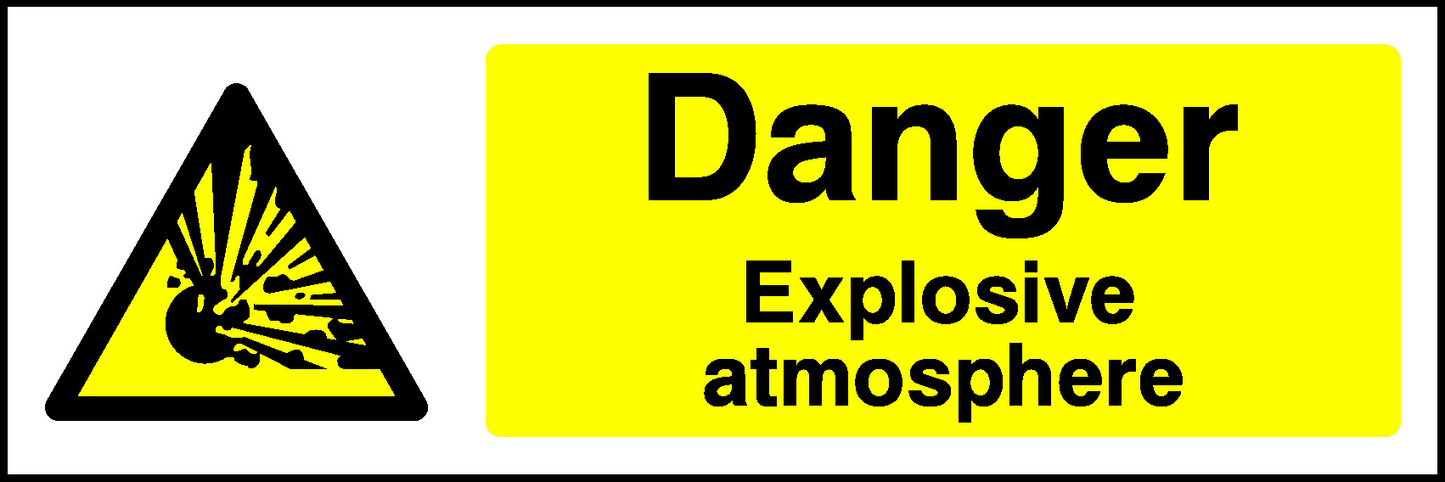 Danger Explosive Atmosphere Warning Chemical Danger Signage - CHEM0042