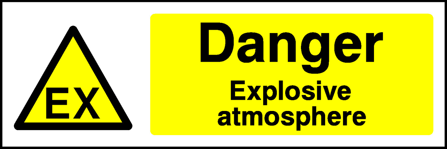 Danger Explosive Ex Atmosphere Warning Chemical Danger Signage - CHEM0038