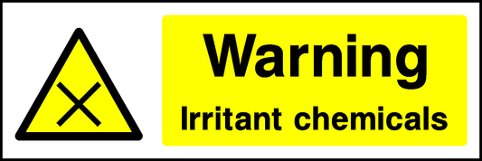 Warning X Irritant Chemicals Warning Chemical Danger Signage - CHEM0020