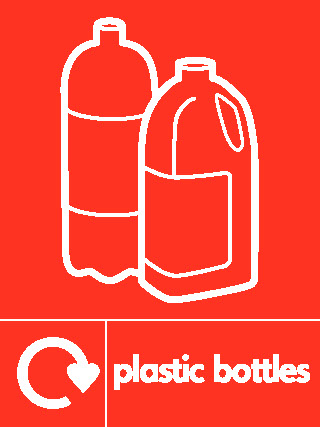 Plastic Bottles Recycling Plastics Signage - PLAS0028