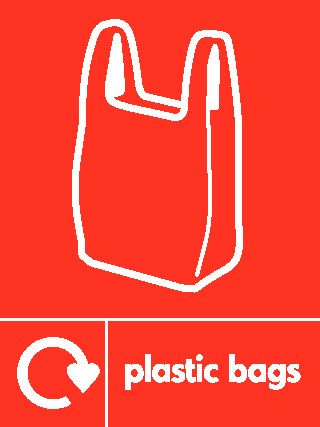 Plastic Bags Recycling Plastics Signage - PLAS0026