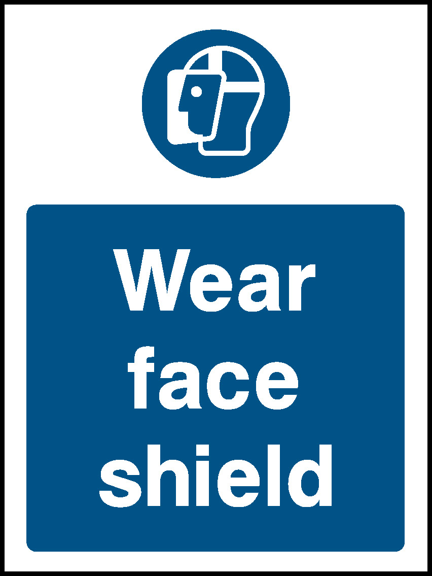 Wear Face Shield Mandatory Signs Personal Protective Equipment Signage - PPE0025.