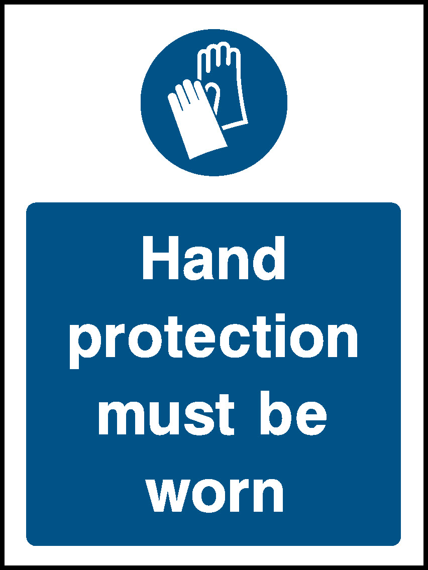 Hand Protection Must Be Worn Mandatory Signs Personal Protective Equipment Signage - PPE0026.