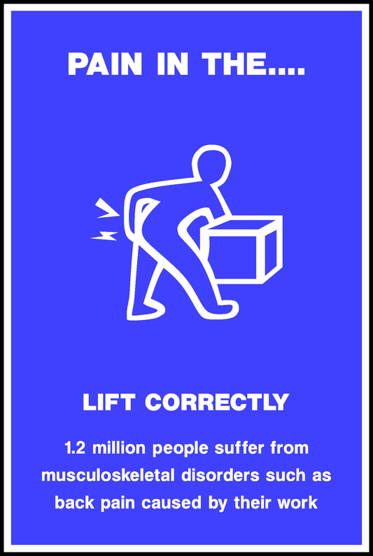 Back Pain Safety Posters Signage - POST0015