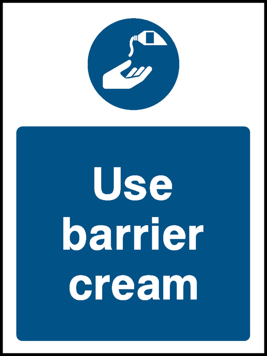 Use Barrier Cream Mandatory Signs Personal Protective Equipment Signage - PPE0044.