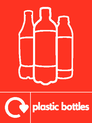 Plastic Bottles Recycling Plastics Signage - PLAS0027