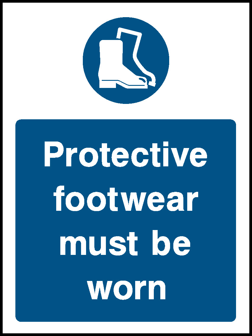 Protective Footwear Must Be Worn Mandatory Signs Personal Protective Equipment Signage - PPE0040.