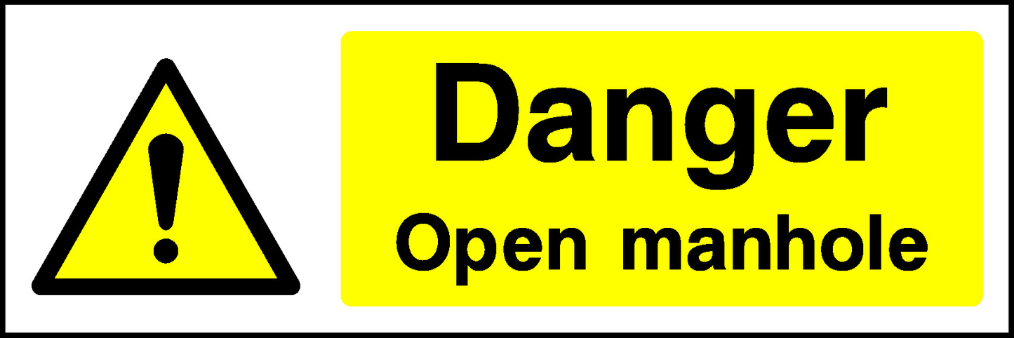 Danger Open Manhole Construction-Signage - CONS0049