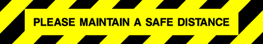 Please Maintain A Safe Distance Construction-Signage - CONS0125