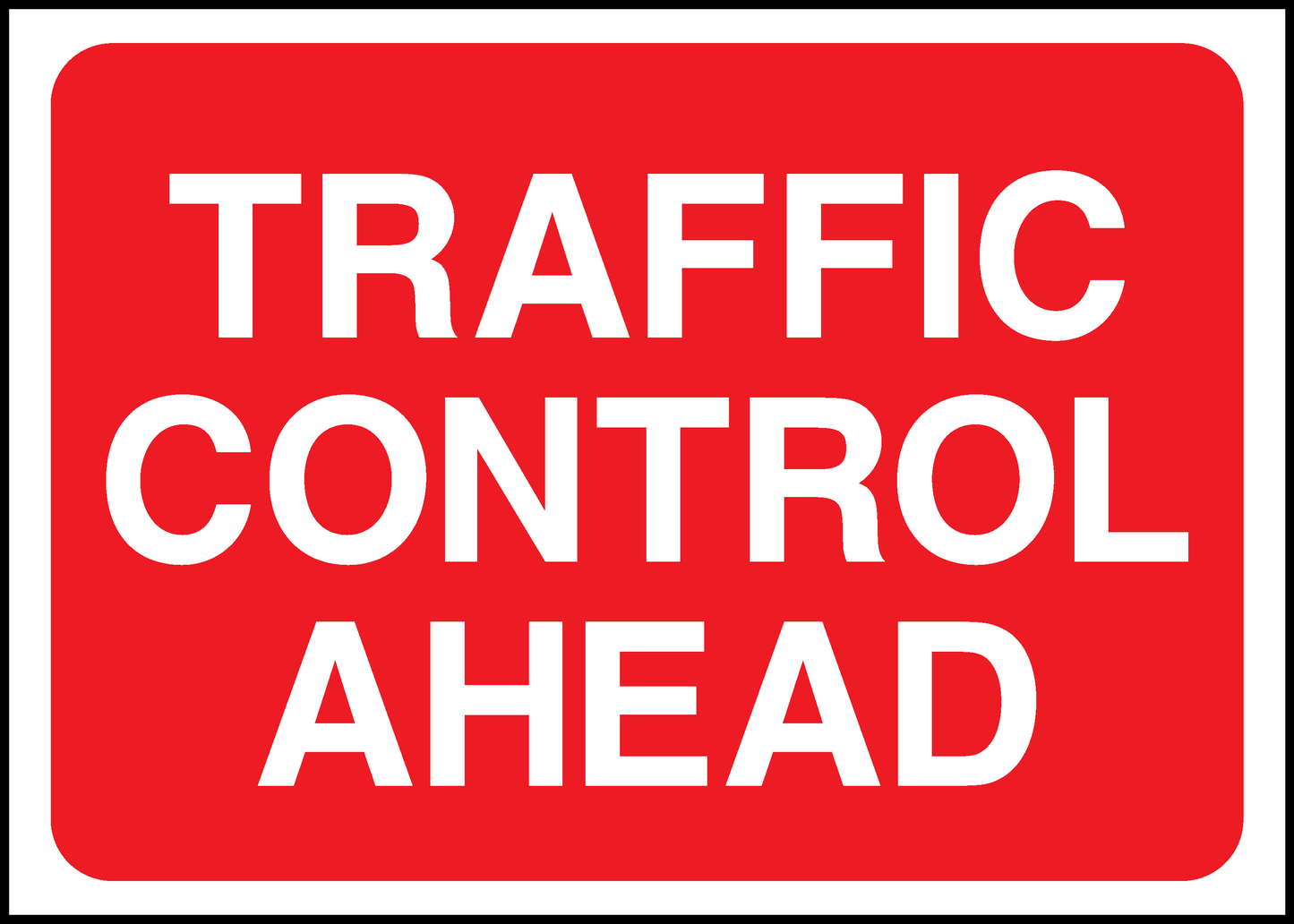 Traffic Control Ahead Road Traffic Temporary Warning Signage - TEMP0014