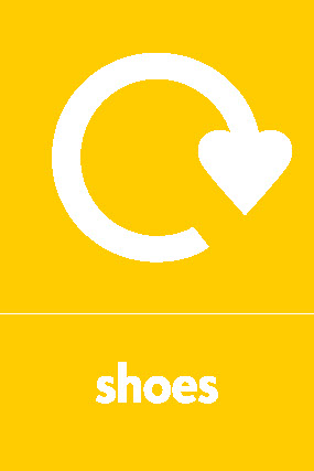 Shoes Recycling Textiles Signage - TEXT0015