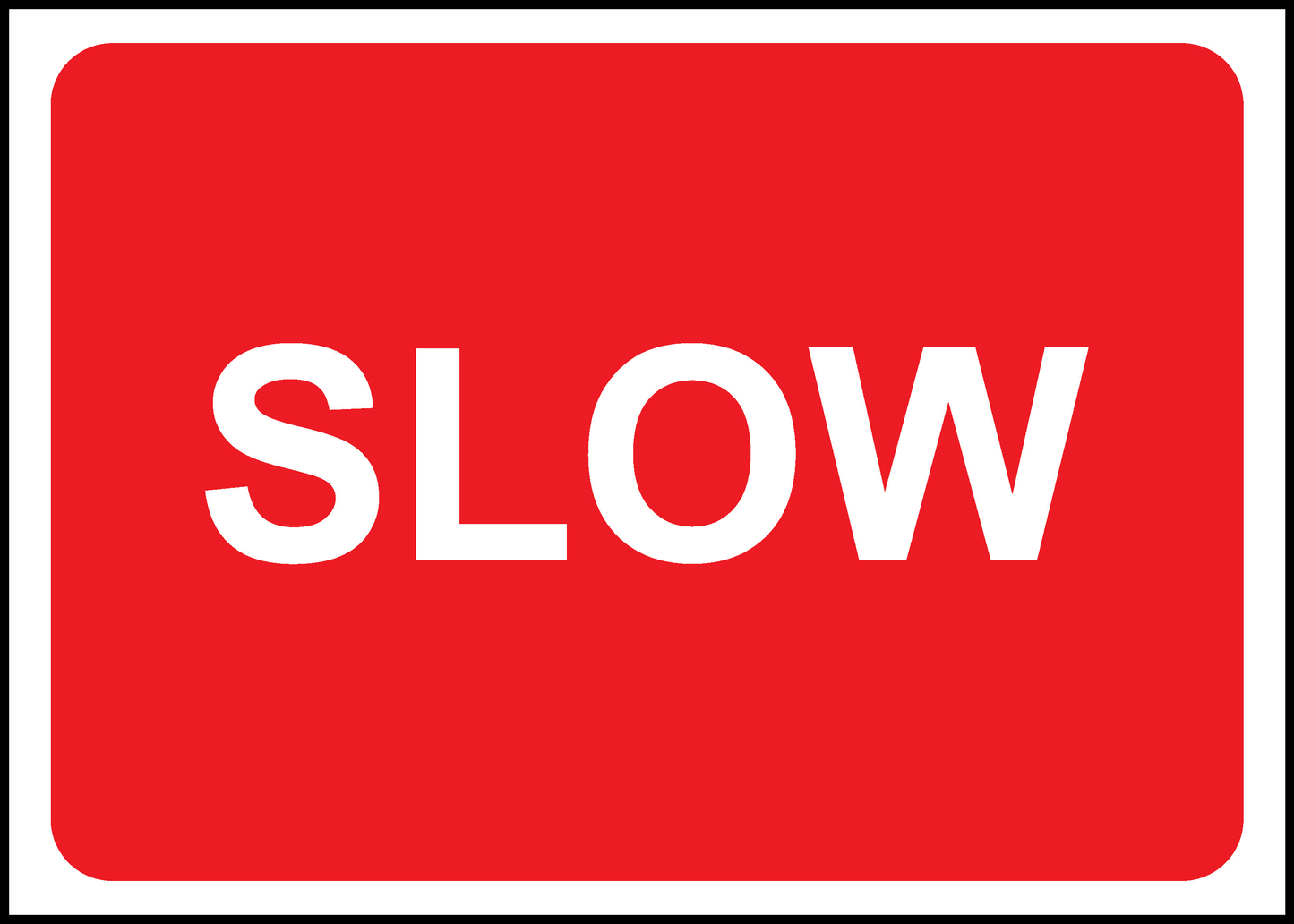 Slow Road Traffic Temporary Warning Signage - TEMP0008