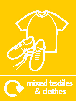 Mixed Textiles Recycling Textiles Signage - TEXT0022