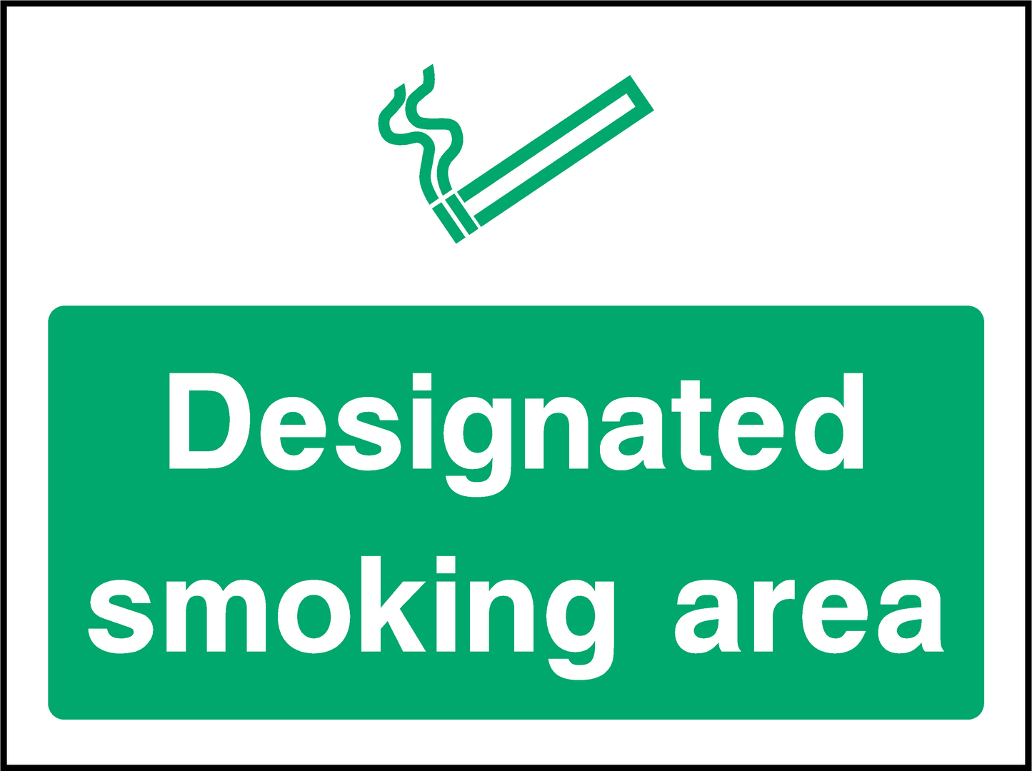 Designated Smoking Area Prohibition Smoking Signage - SMOK0085