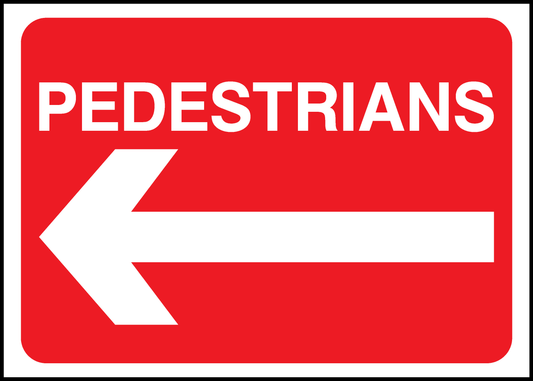 Pedestrians Road Traffic Temporary Warning Signage - TEMP0006