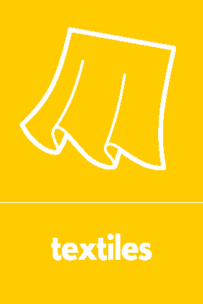 Textiles Recycling Textiles Signage - TEXT0020