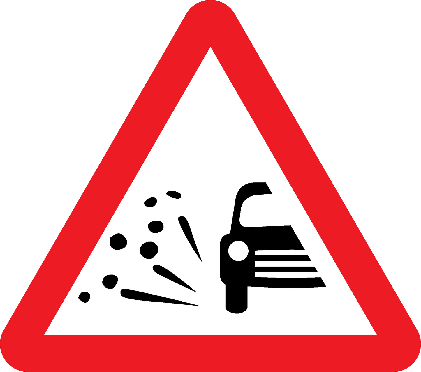 Loose Gravel Road Traffic Temporary Warning Signage - TEMP0021