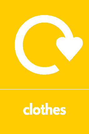 Dothes Recycling Textiles Signage - TEXT0013