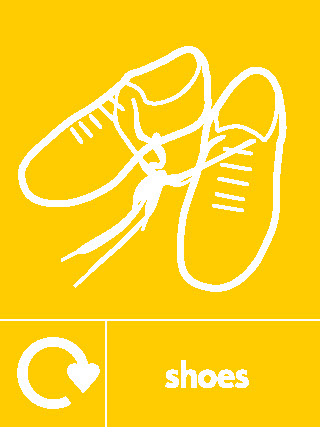 Shoes Recycling Textiles Signage - TEXT0023