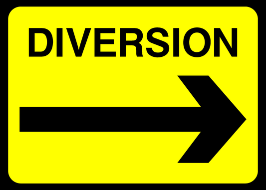 Diversion Road Traffic Temporary Warning Signage - TEMP0003