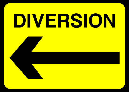 Diversion Road Traffic Temporary Warning Signage - TEMP0004