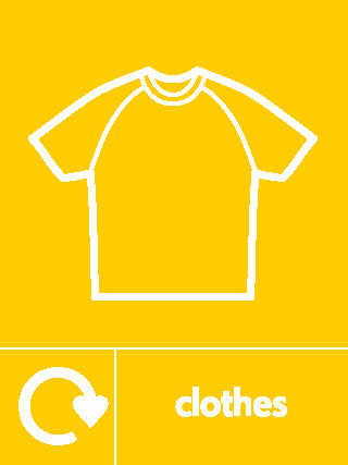 Clothes Recycling Textiles Signage - TEXT0021