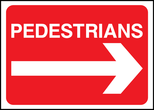 Pedestrians Road Traffic Temporary Warning Signage - TEMP0005