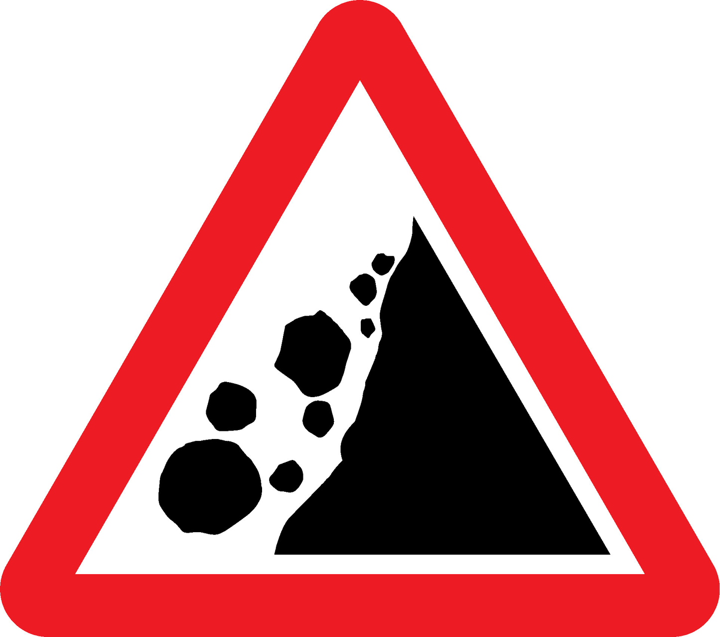 Falling Rocks Road Traffic Warning Signage - WARN0022