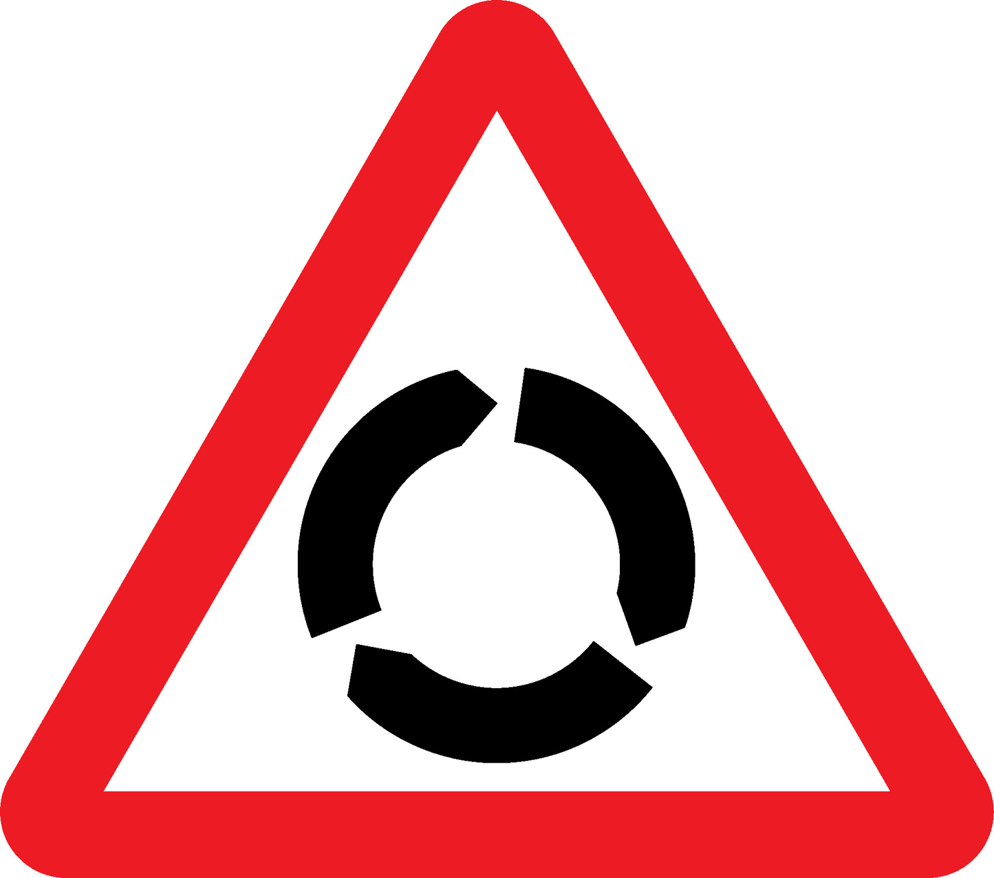 Roundabout Road Traffic Warning Signage - WARN0017