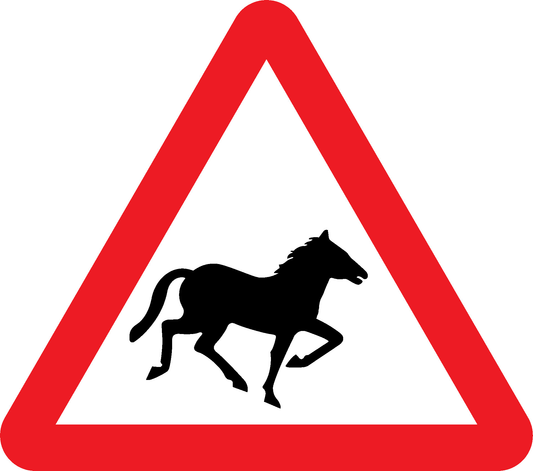 Horses Road Traffic Warning Signage - WARN0040