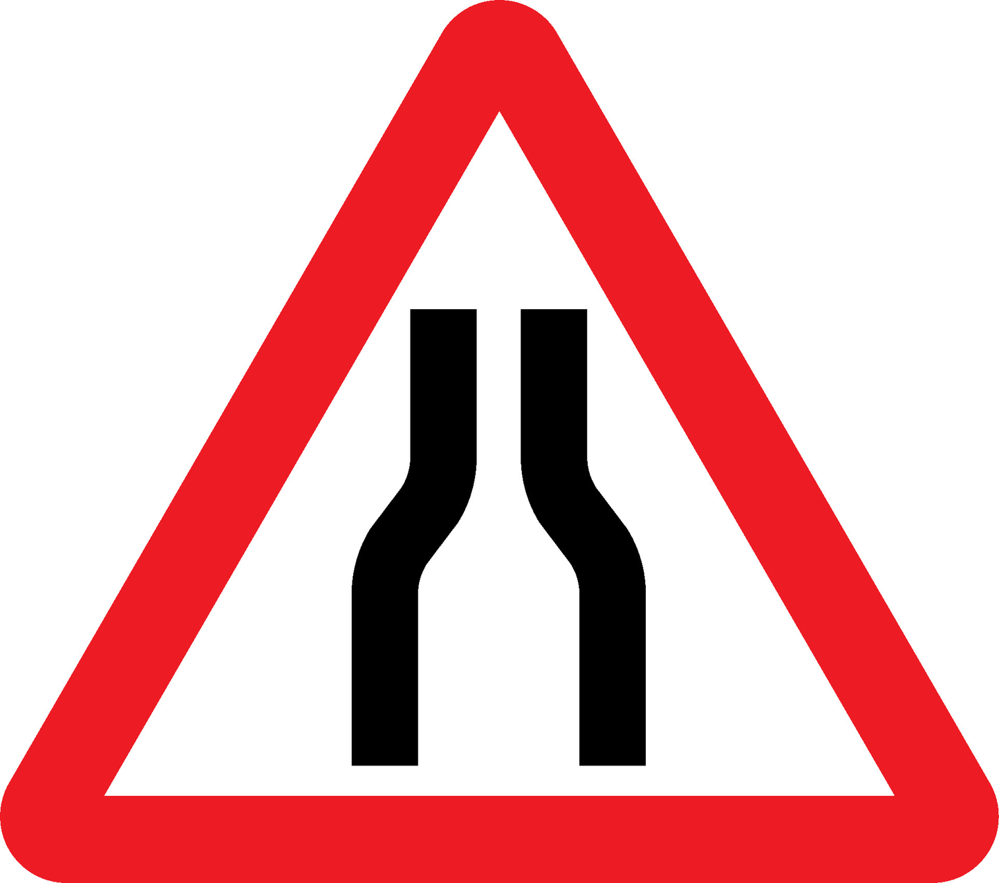 Narrow Lanes Road Traffic Warning Signage - WARN0014