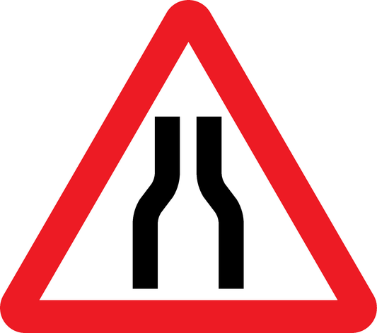 Narrow Lanes Road Traffic Warning Signage - WARN0014