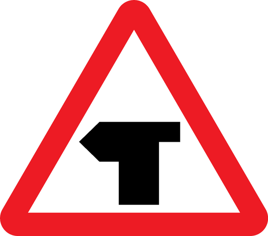 T Junction Road Traffic Warning Signage - WARN0026