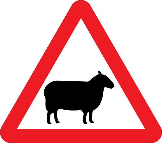 Sheep Road Traffic Warning Signage - WARN0038