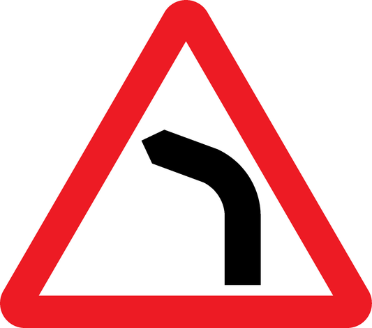 Sharp Turn Left Road Traffic Warning Signage - WARN0012