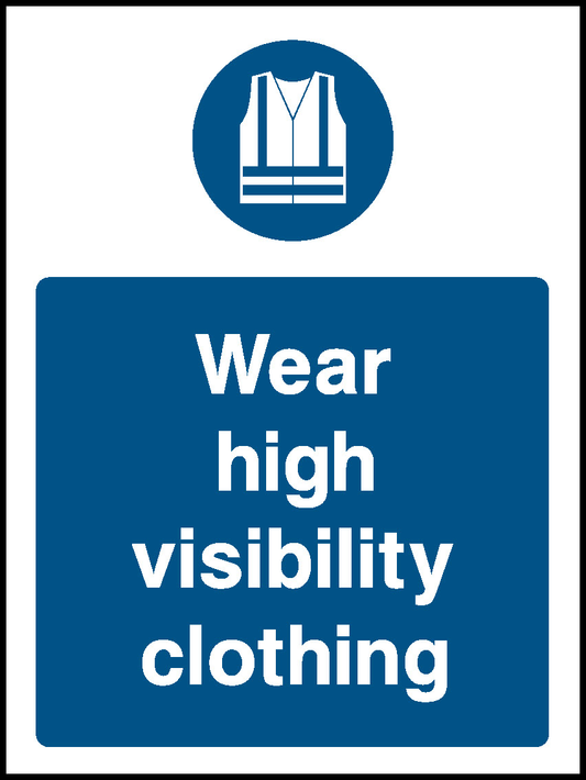 Wear Visibility Clothing Mandatory Signs Personal Protective Equipment Signage - PPE0048.