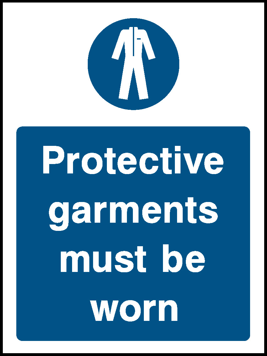 Protective Garments Must Be Worn Mandatory Signs Protective Clothing Signage - PROT0007