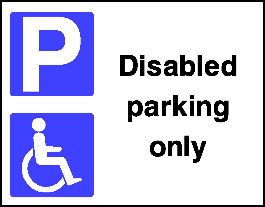 Disabled Parking Road Traffic Regulatory Signage - REGU0041