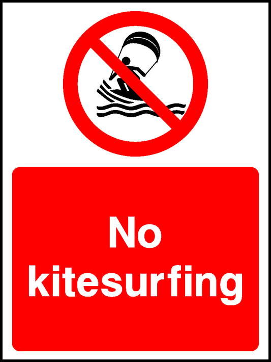 Kitesurfing Water Safety Signage - WATE0023