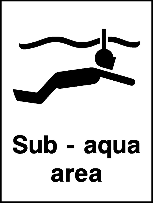 Sub - Aqua Area Water Safety Signage - WATE0024