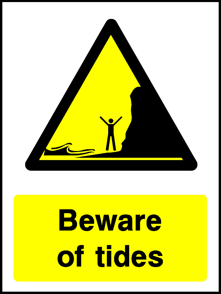 Beware Of Tides Water Safety Signage - WATE0043